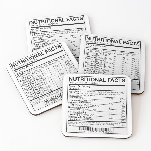 Item preview, Funny Nutritional Facts Label Inappropriate Humor Parody Design  designed and sold by LunaMarkos.