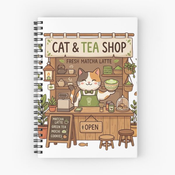 Item preview, Cat & Tea Shop: Fresh Matcha Latte designed and sold by HikuShop.