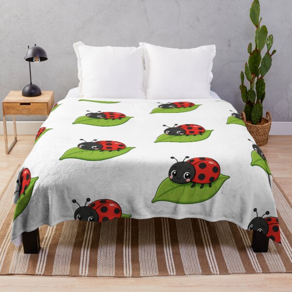 Item preview, Cute Ladybug on Leaf Kawaii Cartoon Nature Design designed and sold by Seculinator.