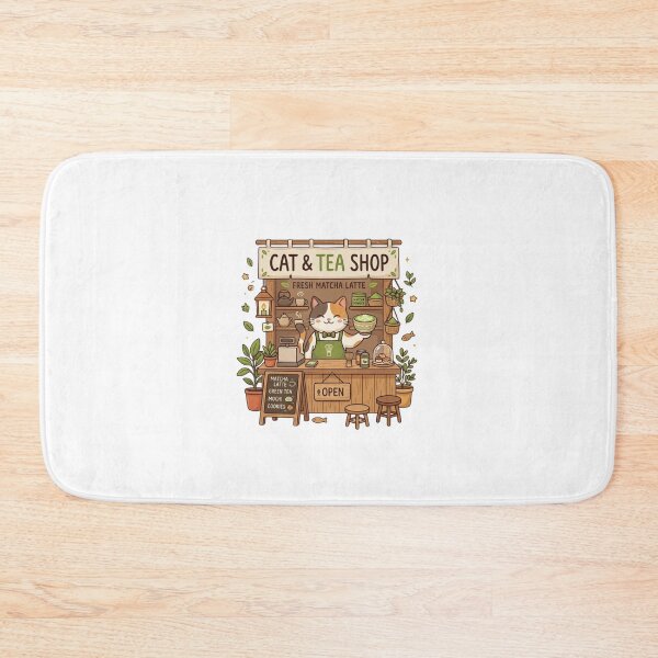 Item preview, Cat & Tea Shop: Fresh Matcha Latte designed and sold by HikuShop.