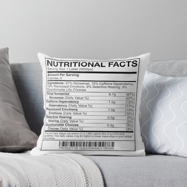 Item preview, Funny Nutritional Facts Label Inappropriate Humor Parody Design  designed and sold by LunaMarkos.