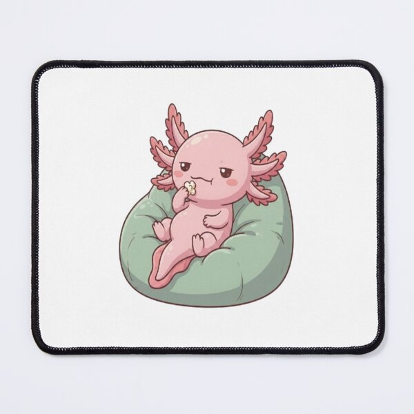 Item preview, Cute Axolotl Relaxing Eating Popcorn designed and sold by Ella_Sketch.