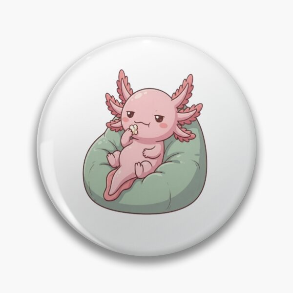 Item preview, Cute Axolotl Relaxing Eating Popcorn designed and sold by Ella_Sketch.
