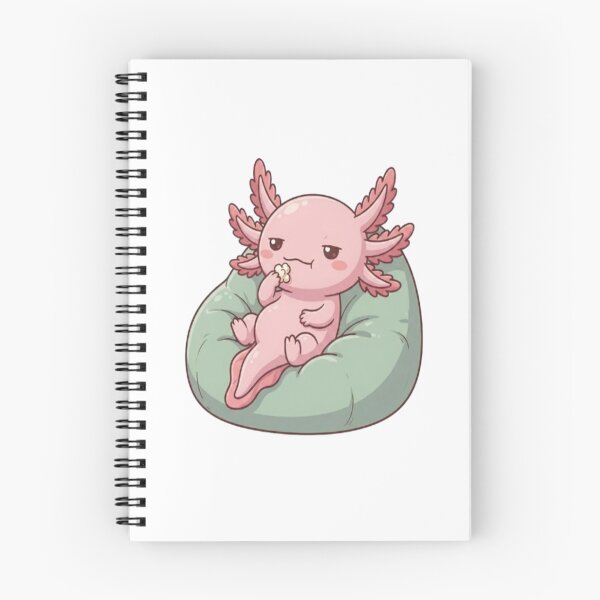Item preview, Cute Axolotl Relaxing Eating Popcorn designed and sold by Ella_Sketch.