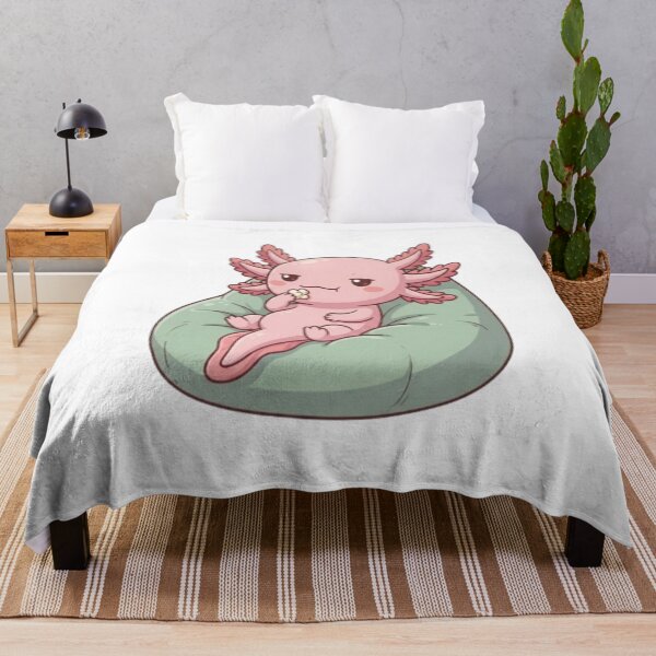 Item preview, Cute Axolotl Relaxing Eating Popcorn designed and sold by Ella_Sketch.