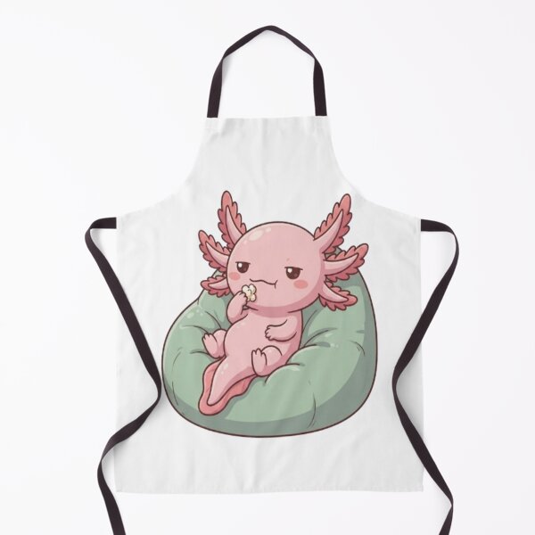 Item preview, Cute Axolotl Relaxing Eating Popcorn designed and sold by Ella_Sketch.