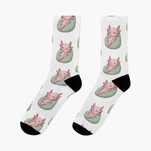 Item preview, Cute Axolotl Relaxing Eating Popcorn designed and sold by Ella_Sketch.