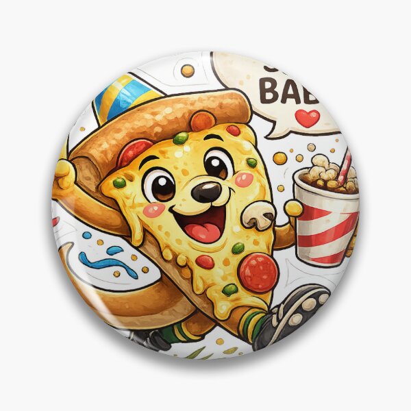 Item preview, Pizza with Party Hat designed and sold by Raj Studio.
