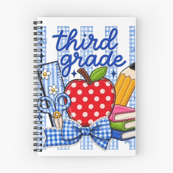 Item preview, Striped Preppy Third Grade Blue Gingham Apple Pencil Back To School Teacher designed and sold by VGAfanatic.