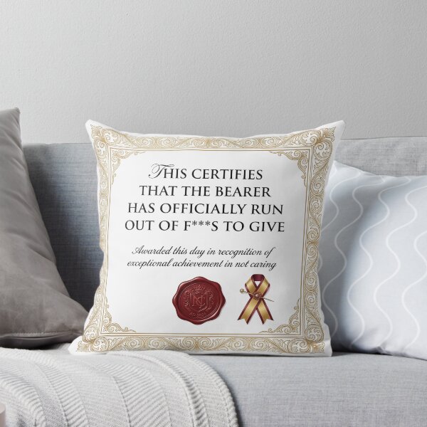 Item preview, Official Certificate Zero F Given Funny Inappropriate Design designed and sold by LunaMarkos.