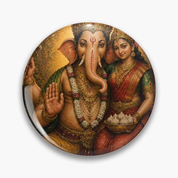 Item preview, The 32 Forms of Lord Ganesha Collection | Shakti Ganapati – Divine Union of Wisdom and Shakti | Museum-Quality Sacred Hindu Temple Artwork designed and sold by Homyar.