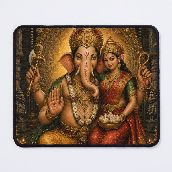 Item preview, The 32 Forms of Lord Ganesha Collection | Shakti Ganapati – Divine Union of Wisdom and Shakti | Museum-Quality Sacred Hindu Temple Artwork designed and sold by Homyar.