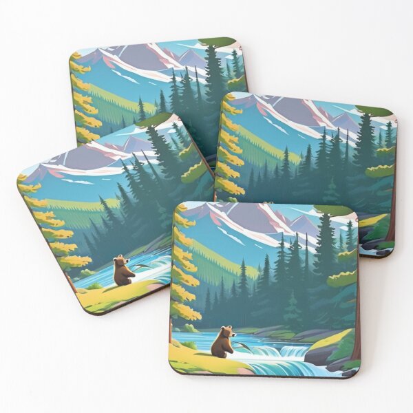 Item preview, Landscape - Brown Bear, Stylized Nature Scene designed and sold by World-Pets.