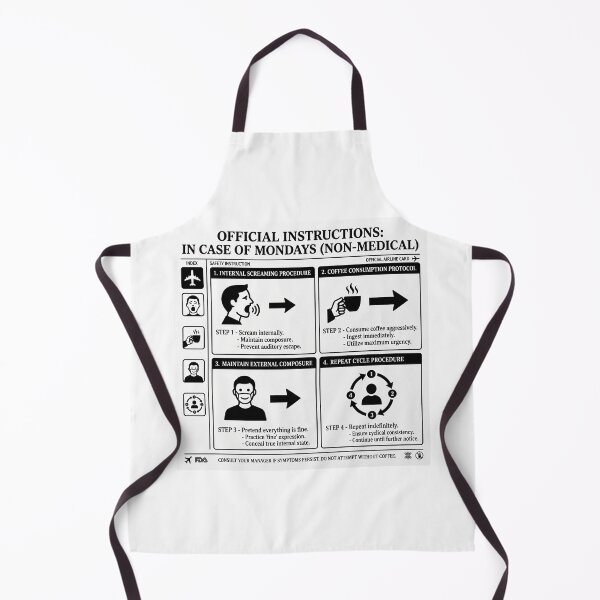 Item preview, Funny Monday Emergency Instructions Inappropriate Humor Design designed and sold by LunaMarkos.