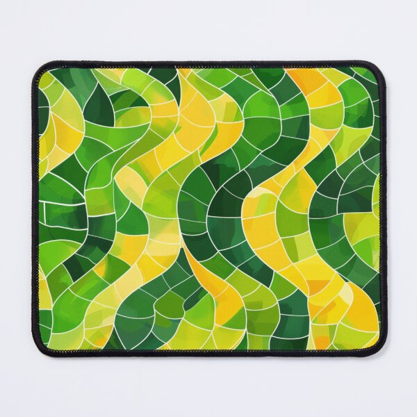 Item preview, Geometric Green and Yellow River Dress designed and sold by CollegeTown.