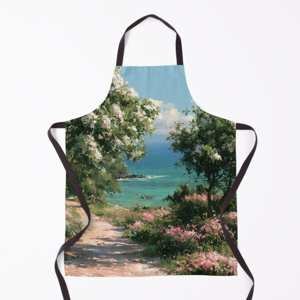 Item preview, Hawaiian Tropical Beach Path with Flowering Tree and Turquoise Ocean v5 designed and sold by daila70.
