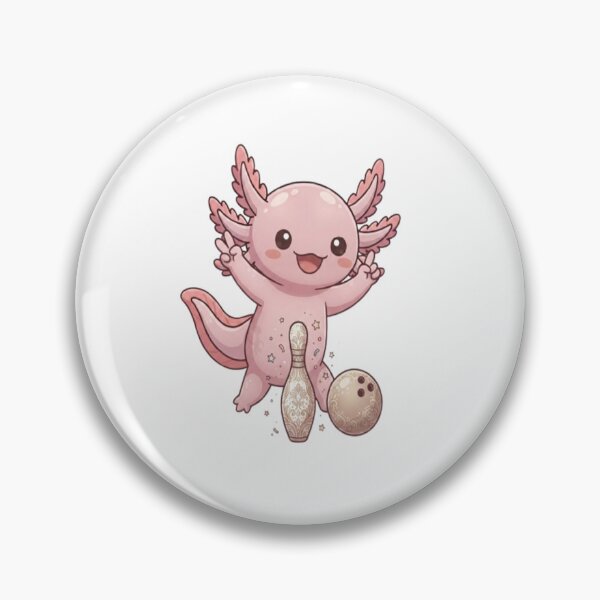 Item preview, Cute Axolotl Playing Bowling Game designed and sold by Ella_Sketch.