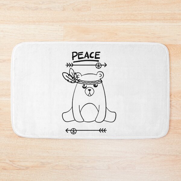 Item preview, Peace Bear- Cute Boho Teddy Graphic designed and sold by GentleChaosArt.