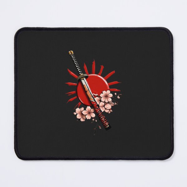 Item preview, Samurai Katana with Red Sun & Cherry Blossom | Elysium Echoes Icon 01 designed and sold by Shift-Bloom.