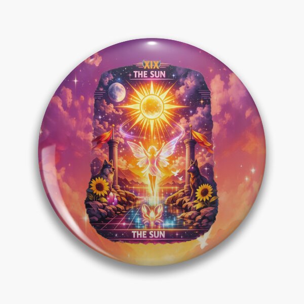Item preview, Neon Vaporwave Tarot Illustration – The Sun designed and sold by MysticOzzy.