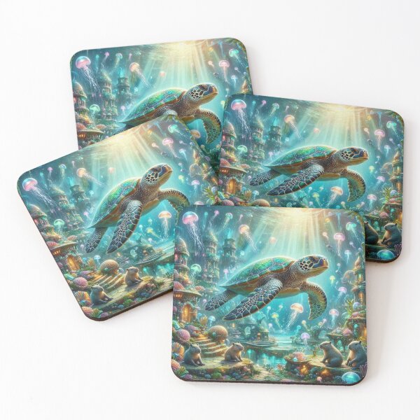 Item preview, Ocean Guardian – Fantasy Sea Turtle Dreamscape designed and sold by Dogandesighn.