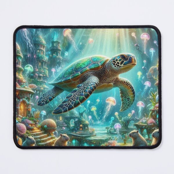 Item preview, Ocean Guardian – Fantasy Sea Turtle Dreamscape designed and sold by Dogandesighn.