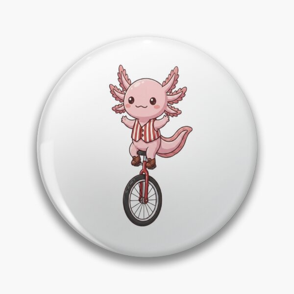 Item preview, Cute Axolotl Riding Red Unicycle designed and sold by Ella_Sketch.