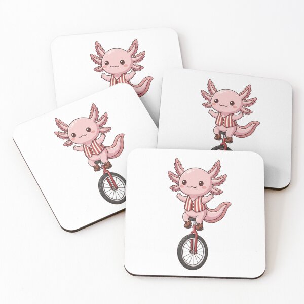 Item preview, Cute Axolotl Riding Red Unicycle designed and sold by Ella_Sketch.