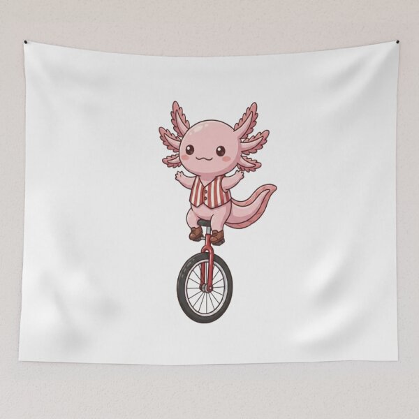 Item preview, Cute Axolotl Riding Red Unicycle designed and sold by Ella_Sketch.