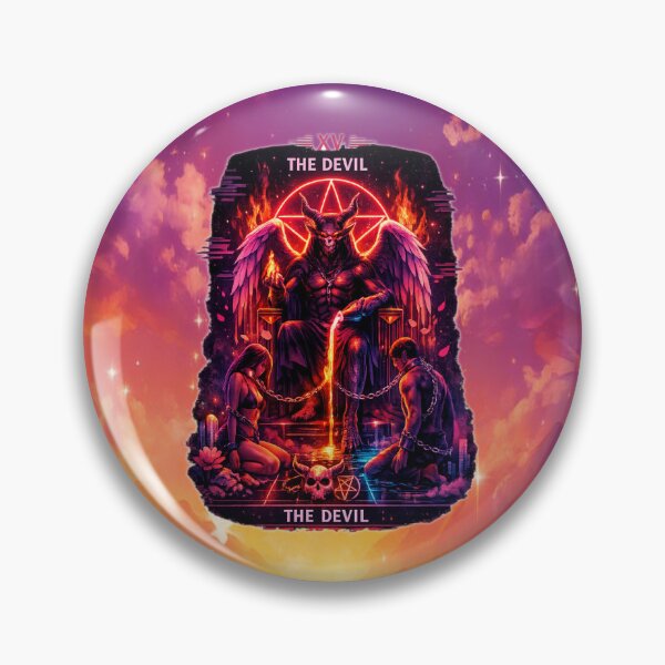 Item preview, XV – THE DEVIL (Vaporwave Tarot Edition) designed and sold by MysticOzzy.