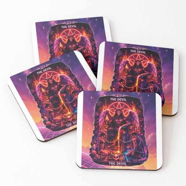 Item preview, XV – THE DEVIL (Vaporwave Tarot Edition) designed and sold by MysticOzzy.