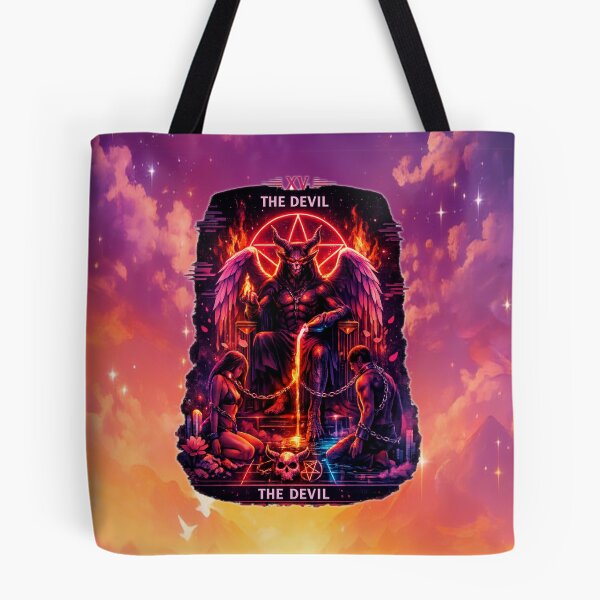 Item preview, XV – THE DEVIL (Vaporwave Tarot Edition) designed and sold by MysticOzzy.