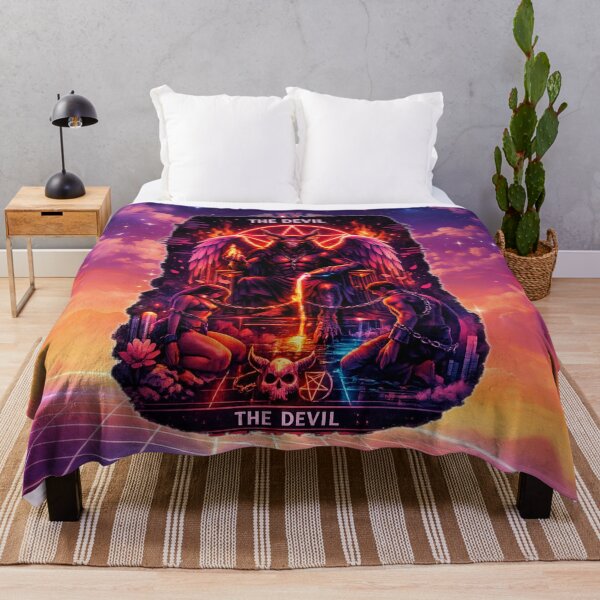 Item preview, XV – THE DEVIL (Vaporwave Tarot Edition) designed and sold by MysticOzzy.