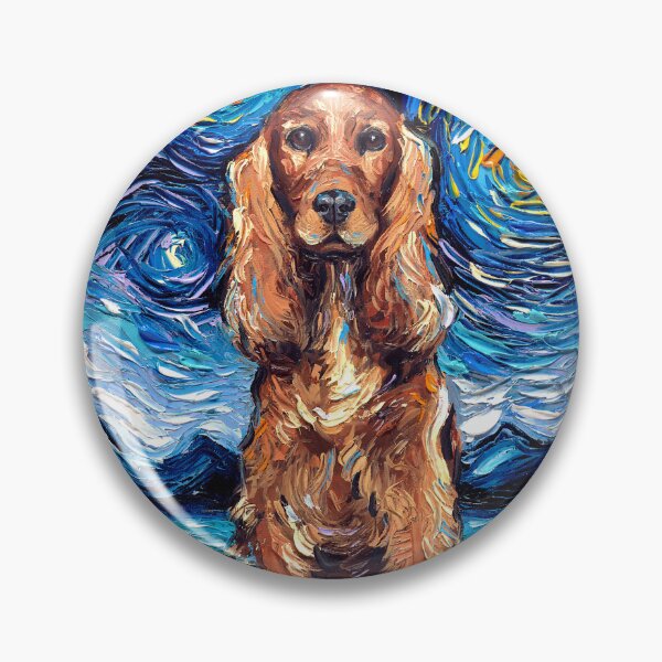Item preview, Red Cocker Spaniel Night designed and sold by AjaTrier.