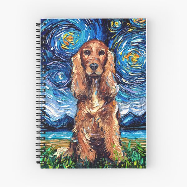 Item preview, Red Cocker Spaniel Night designed and sold by AjaTrier.