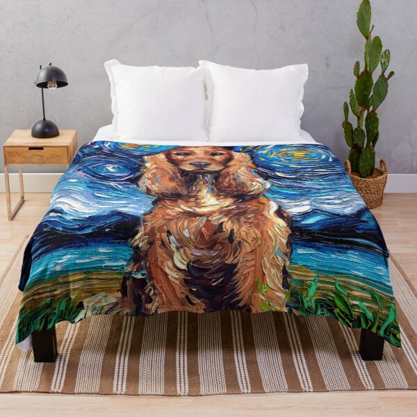 Item preview, Red Cocker Spaniel Night designed and sold by AjaTrier.