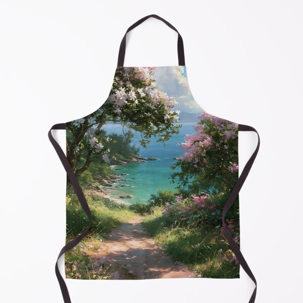 Item preview, Hawaiian Tropical Beach Path with Flowering Tree and Turquoise Ocean v6 designed and sold by daila70.