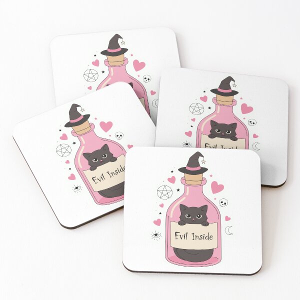 Item preview, Cute Gothic Black Cat Potion Bottle Sticker | Kawaii Witchcore Halloween Design designed and sold by Mahilis.