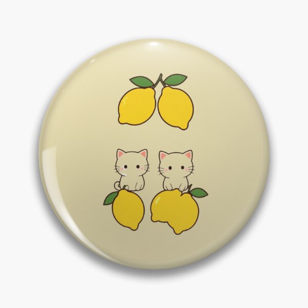 Item preview, Two Kawaii Kittens on Lemons - Cute Summer Design designed and sold by Natalia-Vlad.