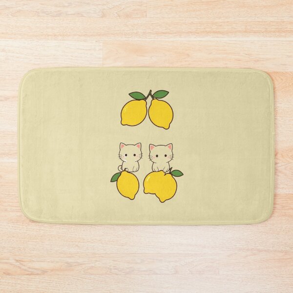 Item preview, Two Kawaii Kittens on Lemons - Cute Summer Design designed and sold by Natalia-Vlad.