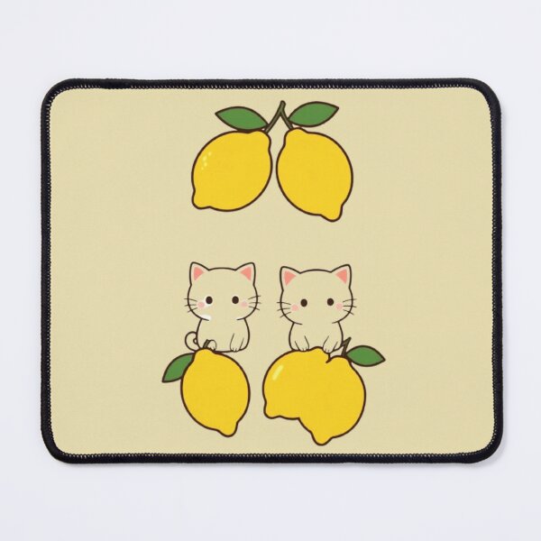 Item preview, Two Kawaii Kittens on Lemons - Cute Summer Design designed and sold by Natalia-Vlad.