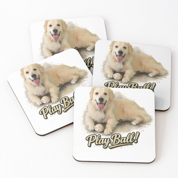 Item preview, Play Ball! Cute Tucker Golden Retriever Baseball T-Shirt designed and sold by No Kings Bling.