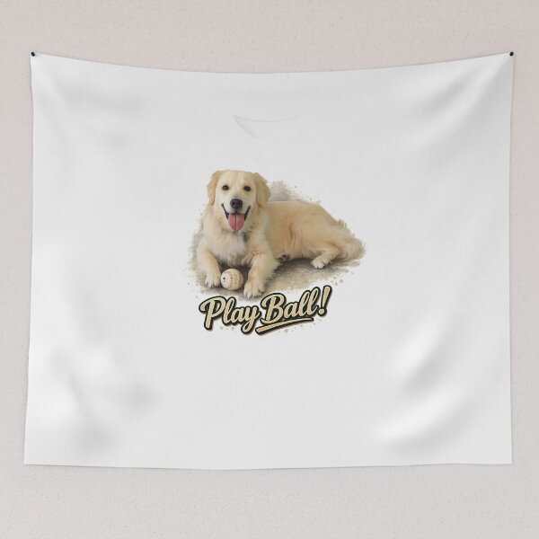 Item preview, Play Ball! Cute Tucker Golden Retriever Baseball T-Shirt designed and sold by No Kings Bling.