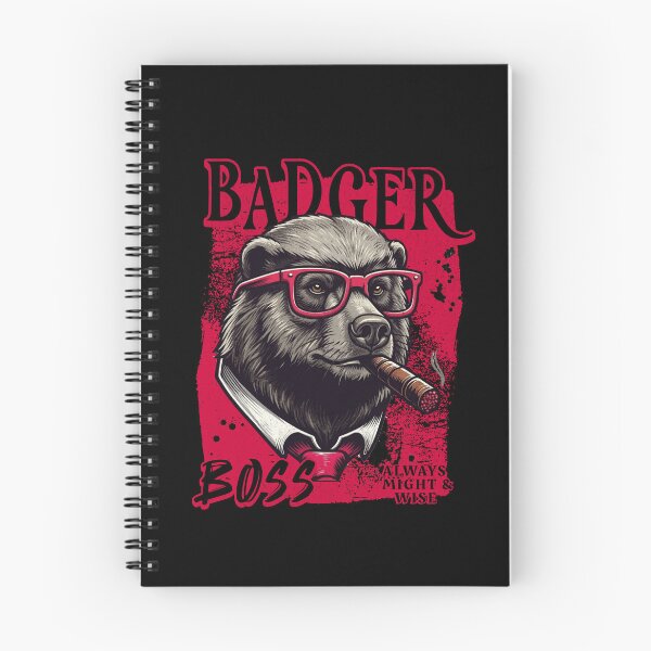 Item preview, Badger Boss Design – Funny Badger with Cigar Mafia Style Badass Animal Gift designed and sold by PixelsPaws.