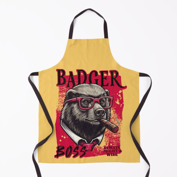 Item preview, Badger Boss Design – Funny Badger with Cigar Mafia Style Badass Animal Gift designed and sold by PixelsPaws.