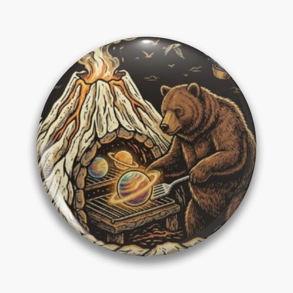 Item preview, Create Warmth – Cosmic Bear Volcano Art designed and sold by Dogandesighn.