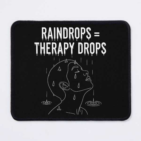 Item preview, Raindrops Are Therapy Drops Minimalist Pluviophile designed and sold by Amir Faysal.