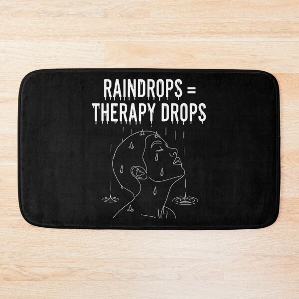 Item preview, Raindrops Are Therapy Drops Minimalist Pluviophile designed and sold by Amir Faysal.