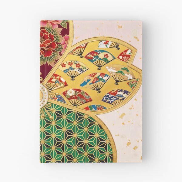 Item preview, Sakura — Japanese Cherry Blossom Crest Art Print | Peony & Folding Fan Kamon Pattern designed and sold by KimonoKotoba.