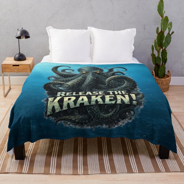 Item preview, The Kraken Awakens — Mythical Sea Creature Art designed and sold by MysticOzzy.